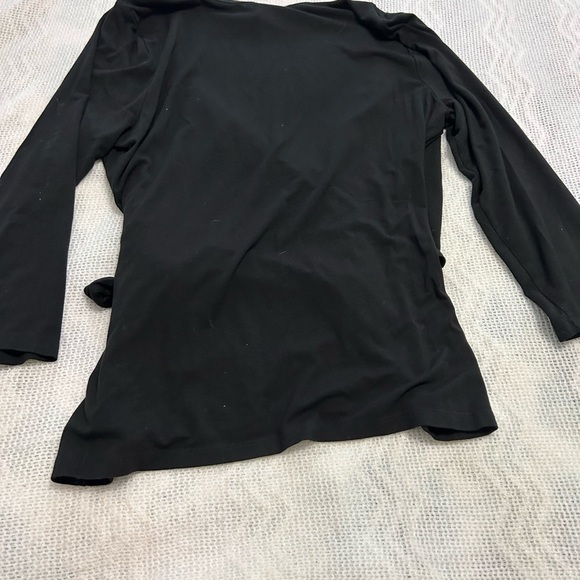 Ann Taylor Women’s Faux Wrap Black Top
Size L - Picture 8 of 8